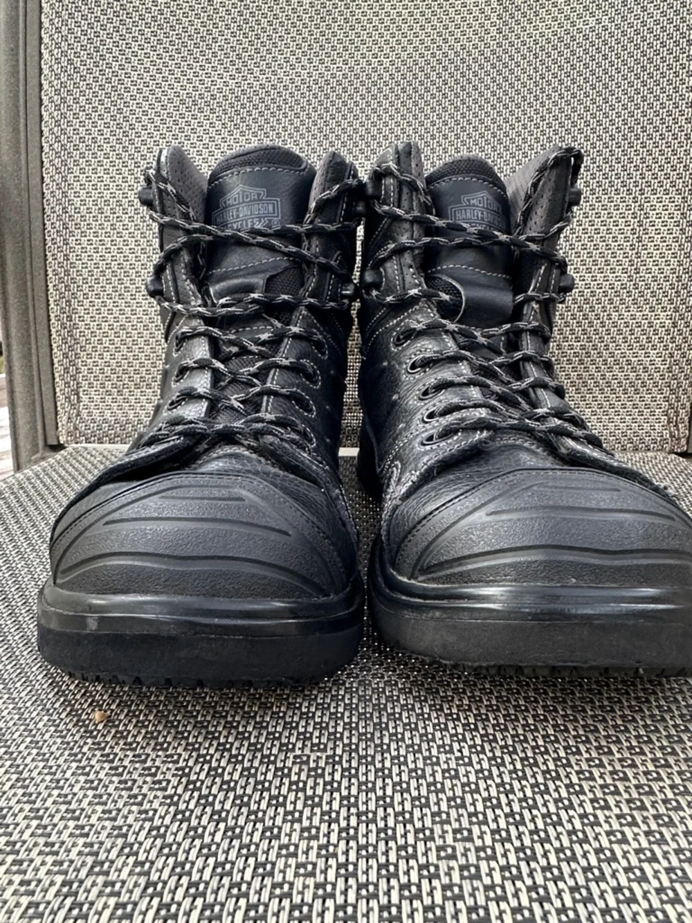 Harley-Davidson Black Men's Lace-Up Motorcycle Boots Size 11 - Picture 4 of 10